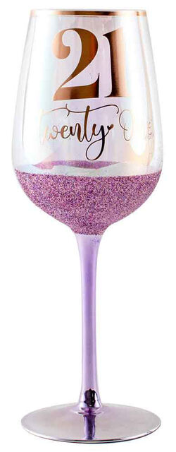 21st Wine Glass