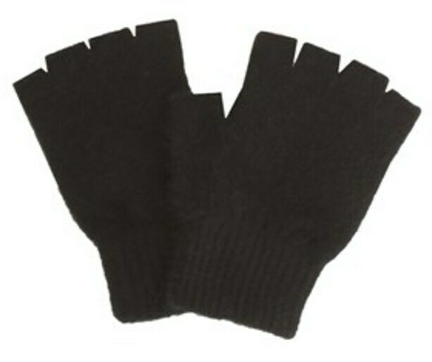 Open Finger Gloves Black