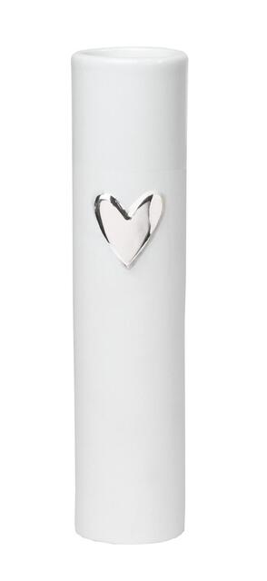 Silver Heart Porcelain Vase Rader