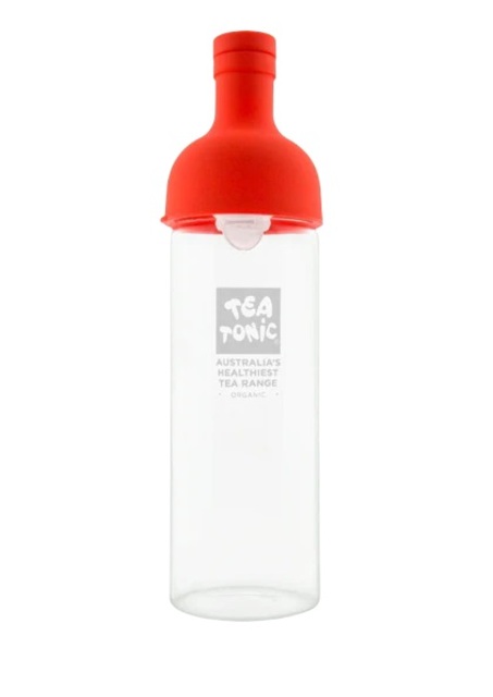 Tea Tonic Glass Bottle Red